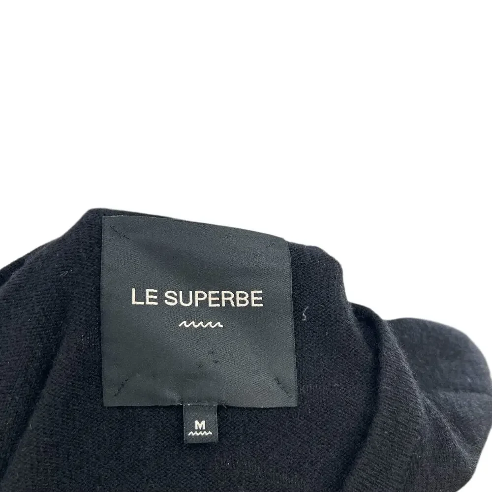 Le Superbe Embellished Cardigan Sweater Cashmere Pineapple Black‎ Size Medium